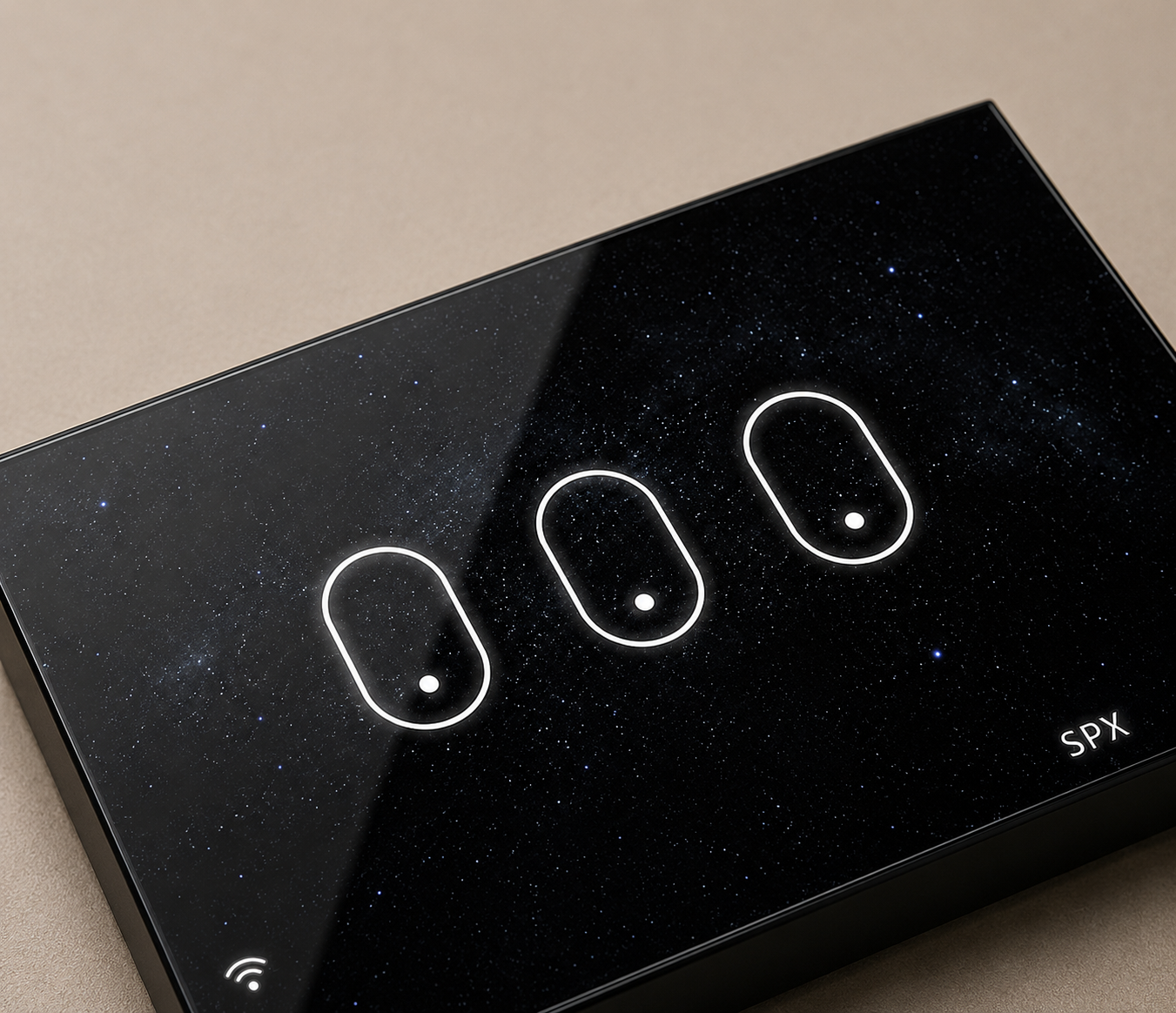 SPX smart glass switch in Galaxy Marble