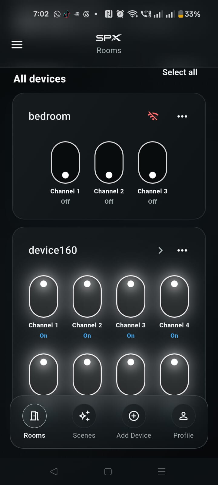 SPX all devices screen